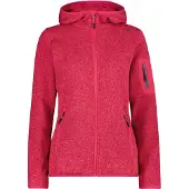 CMP Polaire à capuche épaisse en maille chinée femme Knit-Tech