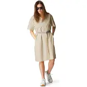 Houdini Cosmo Short Sleeve Dress Beige M Femme
