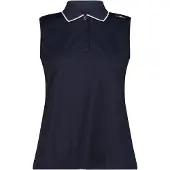 CMP Polo sans manches en piqué extensible femme
