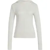 Adidas Soft Lux Sheer Hooded Long Sleeve T-shirt Blanc M Femme