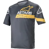 Alpinestars Maillot de cyclisme à manches courtes Racer V3, gris/jaune, taille S