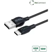Microconnect ECO-USB3.1CCHAR2B, 2 m, USB A, USB C, USB 2.0, Černá