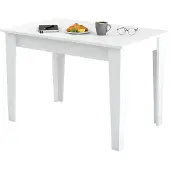 Dmora Eupilio - Table Fixe, 110x72x75 cm Blanc, 4 Places