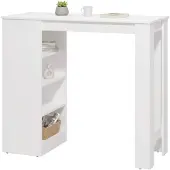 Dmora Sedriano - Table Fixe, 120x50x105h cm Blanc, 2 Places