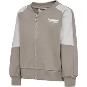Hummel Veste de survêtement taupe / gris chiné / blanc