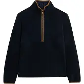 Superdry Femme Polaire à Demi-fermeture Zippée Estate Bleu Marine Taille: 42