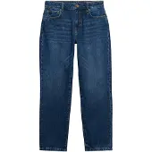 Superdry pour femme. W7011259A Jeans Mid Rise Straight dark blue (26/32), Bleu, Casuel, Coton, Denim