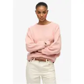 Superdry pour femme. W6110650A Pull ample rose (S), Casuel, Acrylique