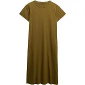 Superdry pour femme. W8011868A Robe Tone verte (XS), Casuel, Coton, Manche courte