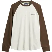 Superdry T-Shirt 'Essential' marron / blanc