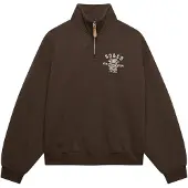Superdry Femme Sweatshirt Country Club Demi-zip Brown Taille: 40