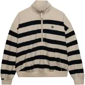 Superdry Studios Stripe Half Zip Sweatshirt Blanc,Bleu 2XS Femme