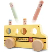 Woet Nouveau Jouets classiques Pop up - bus scolaire
