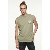 Jack & Jones T-Shirt 'JORMontauk' crème / marron / vert pastel / noir