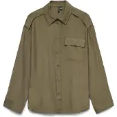 Vero Moda Debby Uma Long Sleeve Shirt Vert M Femme