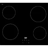 Beko HIC 64400 E, Noir, Encastrable, 60 cm, Vitrocéramique, Vitrocéramique, 4 zones