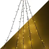 Konstsmide Éclairage 8m - 5x 100 led - 2100K pour mât de drapeau