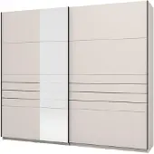 Dmora Peio - Grande Armoire, 245x218h cm Blanc Crème, Porte-manteaux