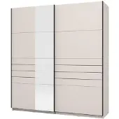 Dmora Siri - Grande garde-robe 195x218h cm Blanc Crème, Porte-manteaux