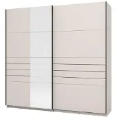 Dmora Spartano - Grande Armoire, 220x218h cm Blanc Crème, Portemanteau