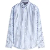 Tommy Hilfiger Chemise 'Flex' bleu marine / bleu clair / blanc