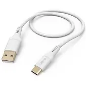 Hama Câble de charge "Flexible", USB-A - USB-C, 1,5 m, silicone, blanc