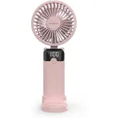 Nedis Ventilateur à main | 90 mm | 6 vitesses | Rose