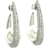 Avant Garde Boucles d'oreilles 'Biancama' argent