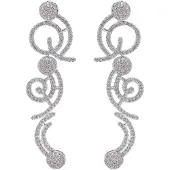 Avant Garde Boucles d'oreilles 'Giselaina' argent