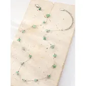 Hey Happiness Chaîne 'Green Aura' argent