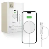 Tech-Protect Qi15W-A44 Chargeur sans fil magnétique Magsafe blanc