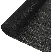 vidaXL Panneau de clôture noir 1x25 m HDPE 150 g/m