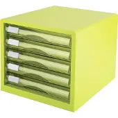 Deli Schubladenbox 5 Schubladen 27,5x34x26cm hellgrün (A4)