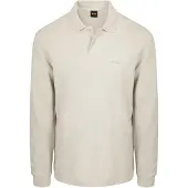 BOSS pour homme. 50520710 Polo Grid Structure beige (M), Casuel, Coton, Manche longue