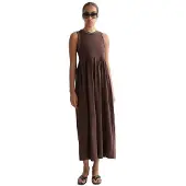 Scotch & Soda Ufu01424t Sleeveless Midi Dress Marron M Femme