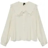 Vero Moda Urli Long Sleeve Shirt Beige XS Femme