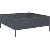 vidaXL Jardinière surélevée , anthracite, 100 x 100 x 41 cm, acier