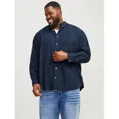 Jack & jones Oxford Plus Size Long Sleeve Shirt Bleu 6XL Homme
