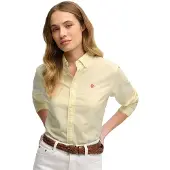 Superdry Slim Oxford Bd Long Sleeve Shirt Jaune 2XS Femme