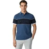 Hackett London pour homme. HM5600192 Polo Hs Multi bleu (L), Casuel, Coton, Manche courte