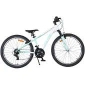 Volare Vélo pour enfants Boost - 24 pouces - 21 vitesses - Blanc/Vert menthe