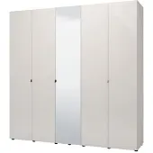 Dmora Quarrata - Grande Garde-robe, 224x227h cm Blanc Crème, Porte-manteaux