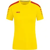 Jako Power Maillot manches courtes femme - Jaune / Rouge