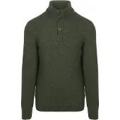 Gant Pull Col Roulé Mélange Laine Vert Foncé