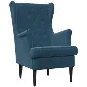 vidaXL fauteuil Bleu Velours