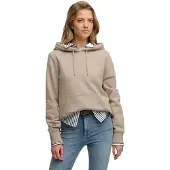 Superdry Essential Logo Embroidered Hoodie Beige M Femme