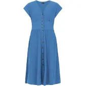 Protest Nieve Short Sleeve Midi Dress Bleu L Femme