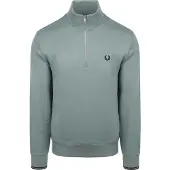 Fred perry Pull Demi-Zip Bleu Vert taille M