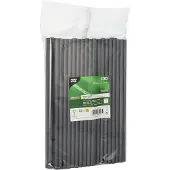 Papstar 87997 Paille jetable (e), Pailles, Noir