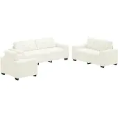 vidaXL Ensemble de canapé , 3 pièces, couleur crème, en velours